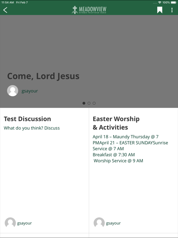 Meadowview Reformed PCA iPad screenshot 6 - Book app