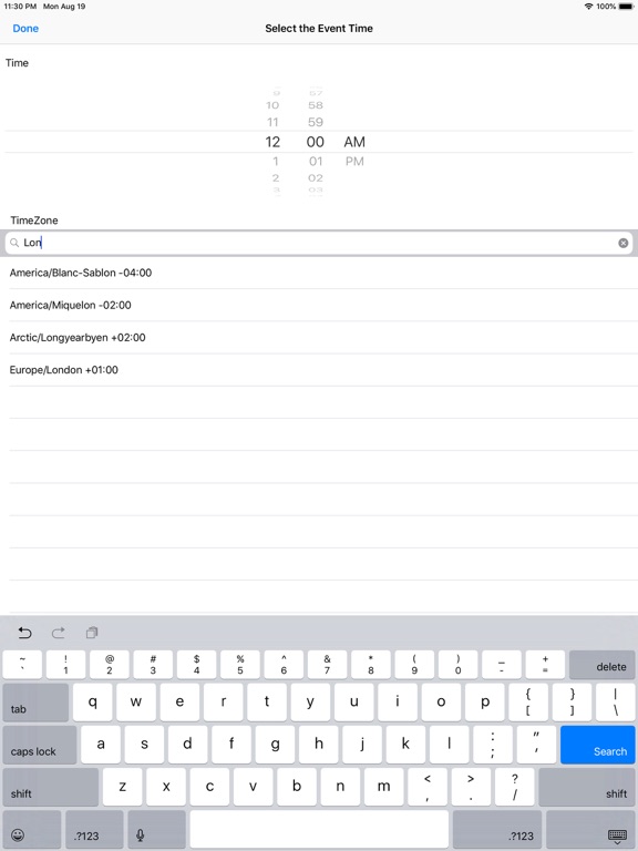 Countdown to an Event iPad screenshot 5 - Utilities app