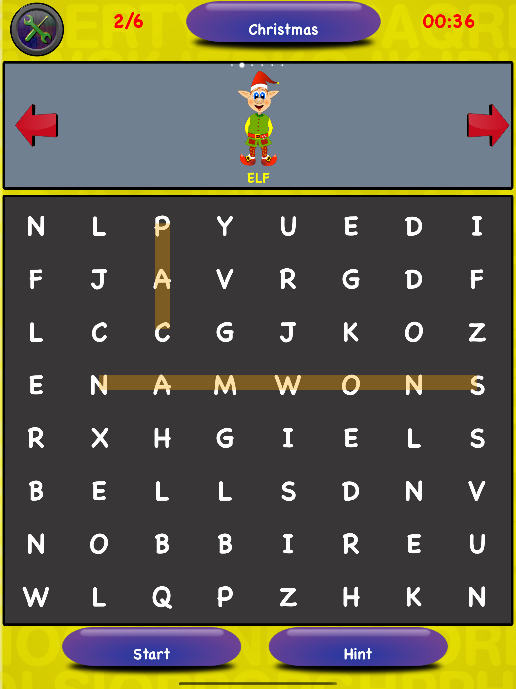 Word Search with pictures kids