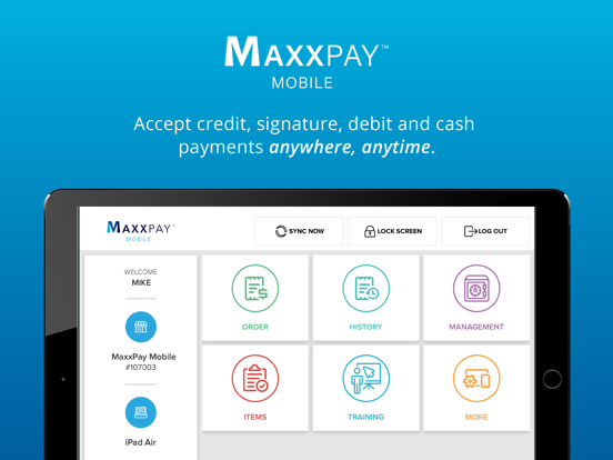 MaxxPay Mobile iPad screenshot 1 - Business app