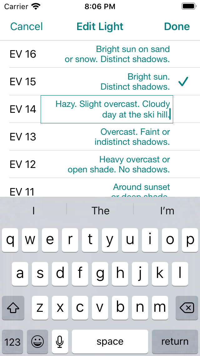 Sunny16 exposure calculator