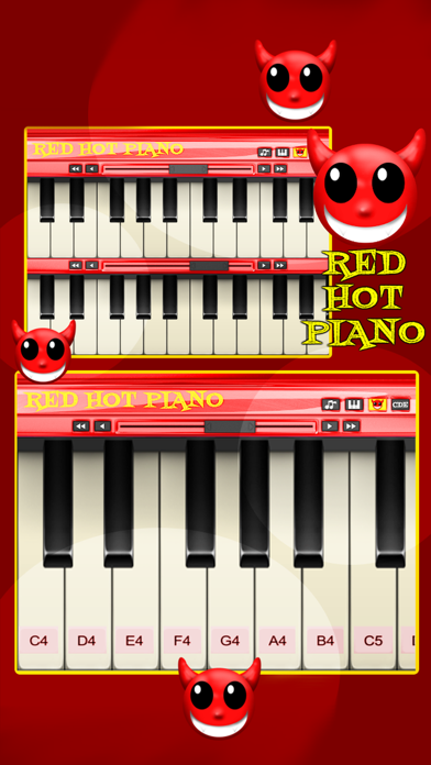 A Red Hot Piano - Play Music Screenshot