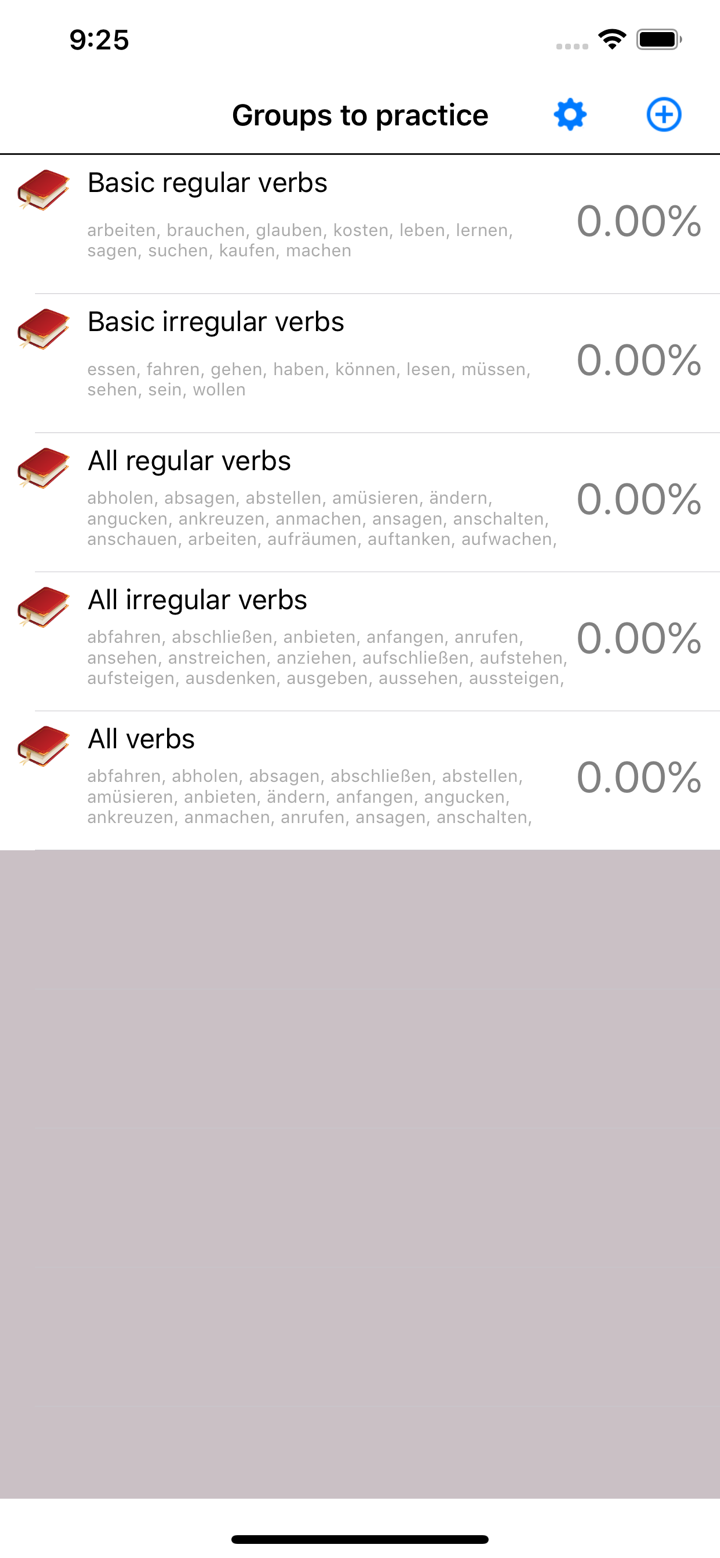 Verben - Trainer screenshot 1