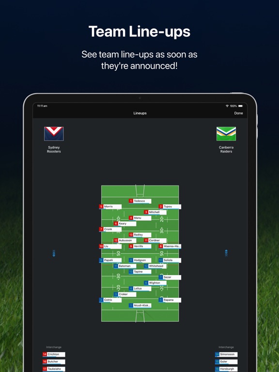 Screenshot #5 pour League Live for iPad: NRL news