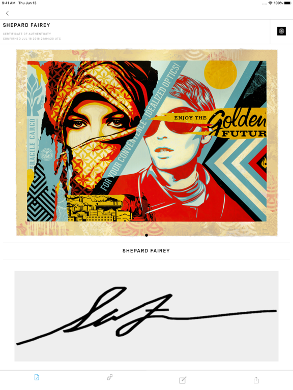 Verisart iPad screenshot 5 - Productivity app