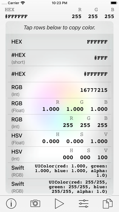 Live Color Finder iPhone screenshot 6 - Photo & Video app