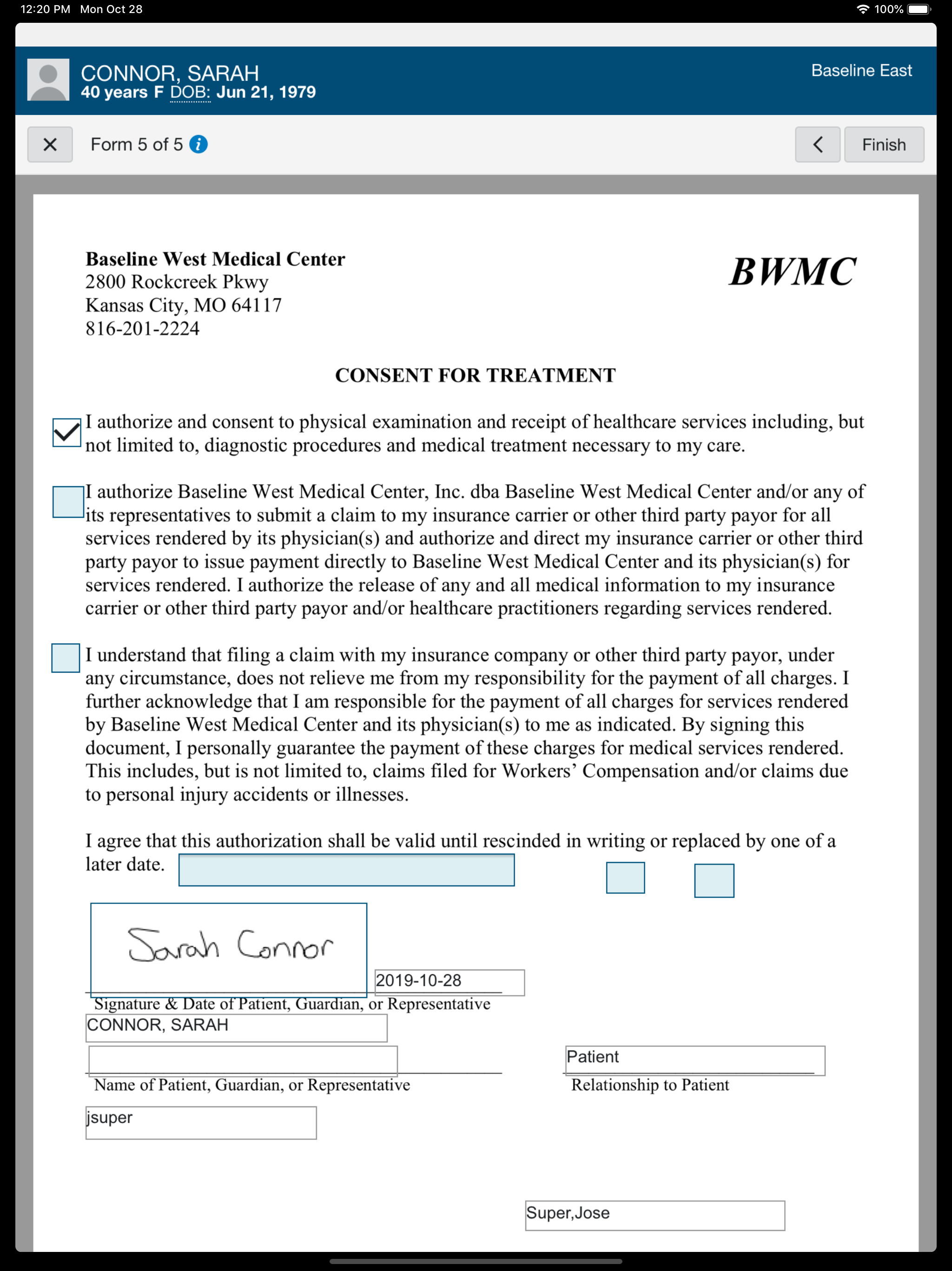 Patient eSignature screenshot 5