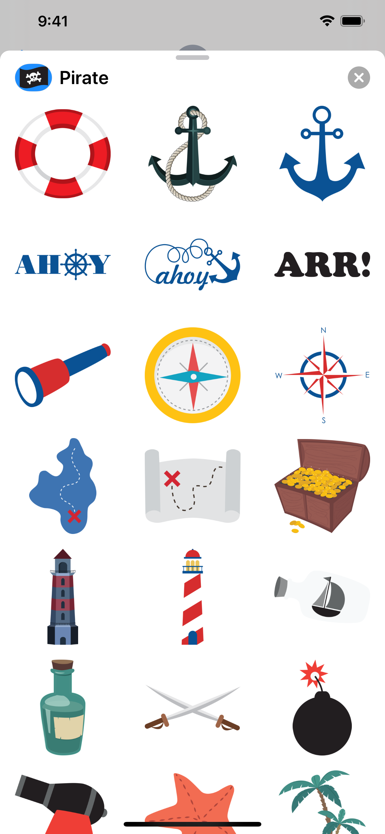 Pirate Stickers - Yar!