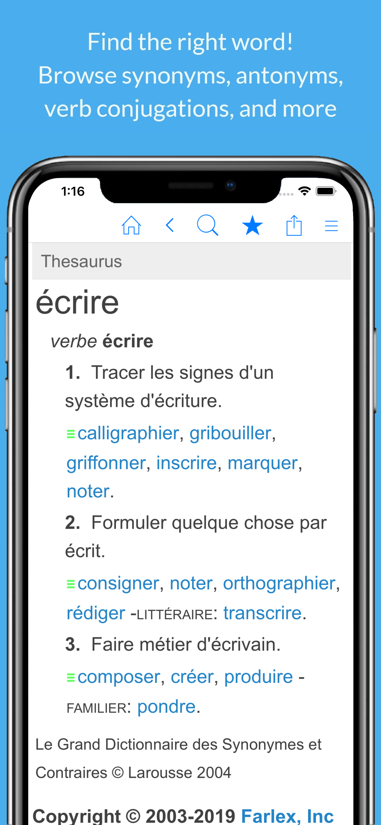 French Dictionary & Thesaurus screenshot 3