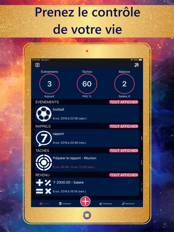 Screenshot #4 pour Fusée - organiseur agenda