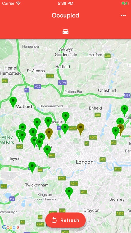 Occupied: Available TfL Spaces