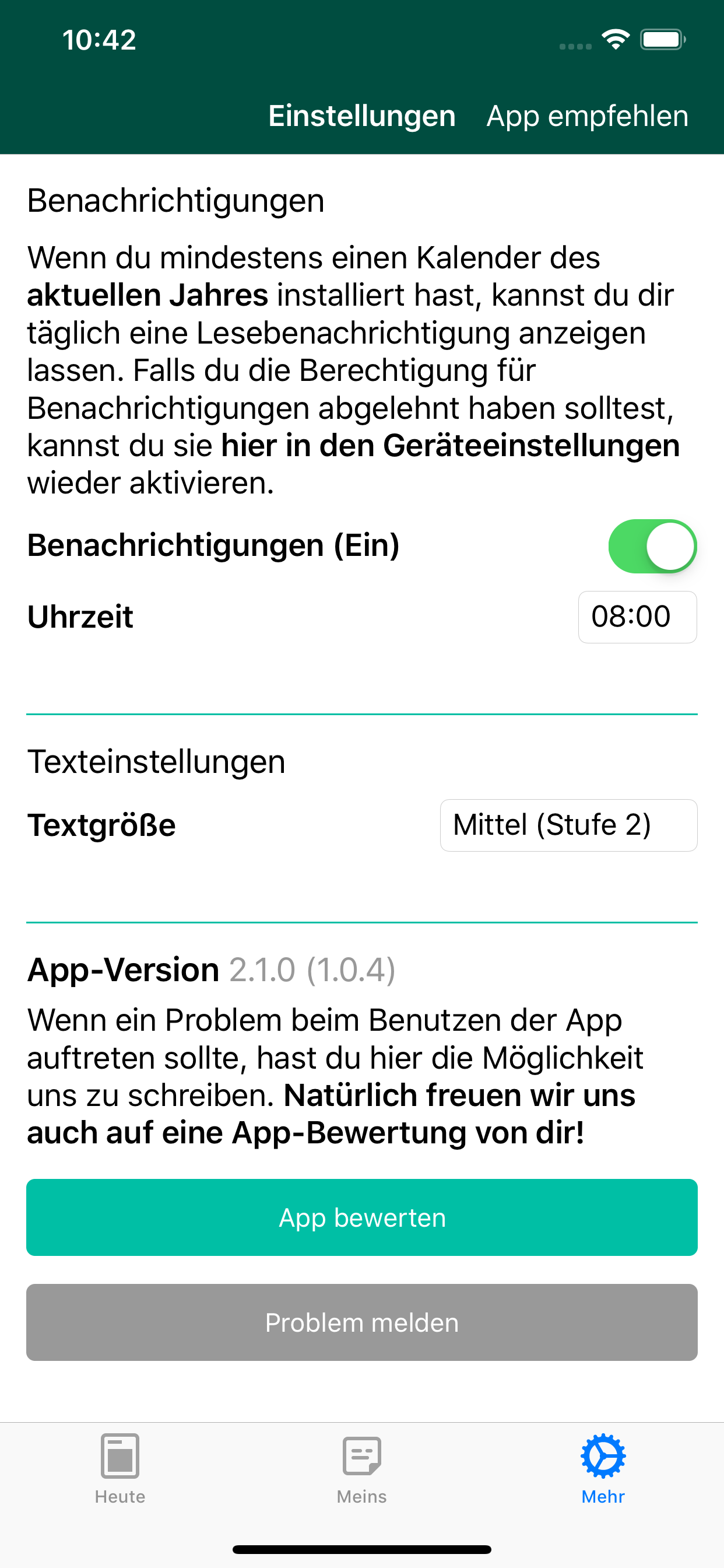 CSV-Kalender