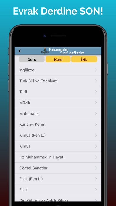 Kazanımlar - Sınıf Defterim Screenshot