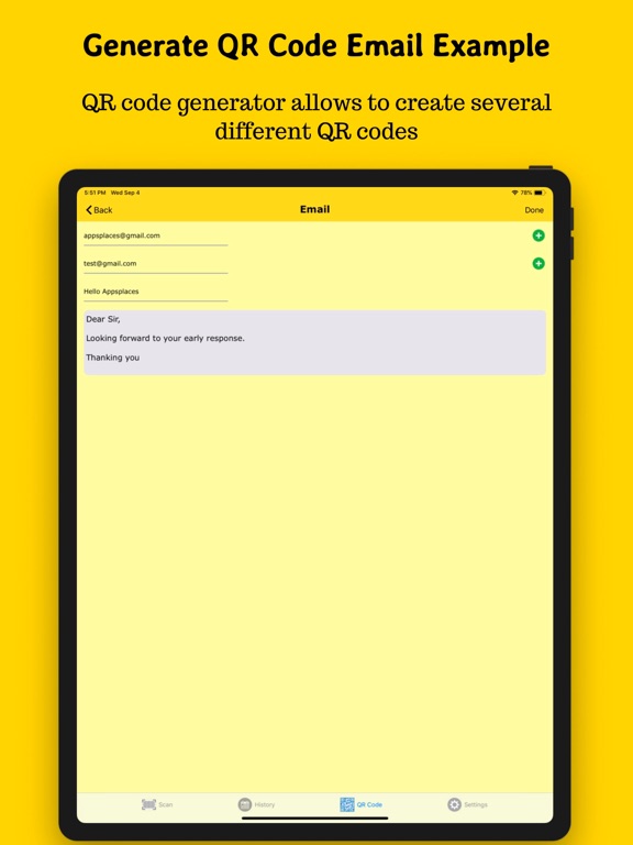 QR Scanner ! iPad screenshot 5 - Business app