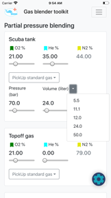Gas blender toolkit screenshot