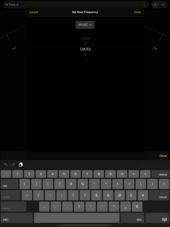 Entonal Tuner iPad screenshot 10 - Music app