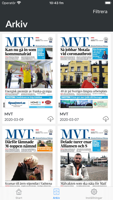 E-tidning MVT Screenshot