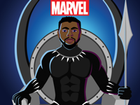 Marvel Stickers Black Panther