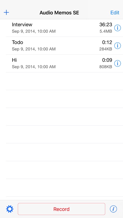 Audio Memos SE: Record Voice screenshot-3