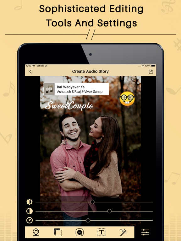 Audio Photo Video Status Maker iPad screenshot