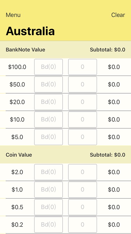 Cash Calculator.