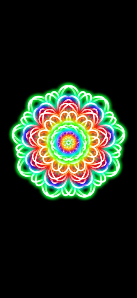 Kaleidoscope Drawing Pad - Witness the intricate symmetry achieved with endless bright colors, as the app allows users to effortlessly craft captivating and balanced artistic expressions.