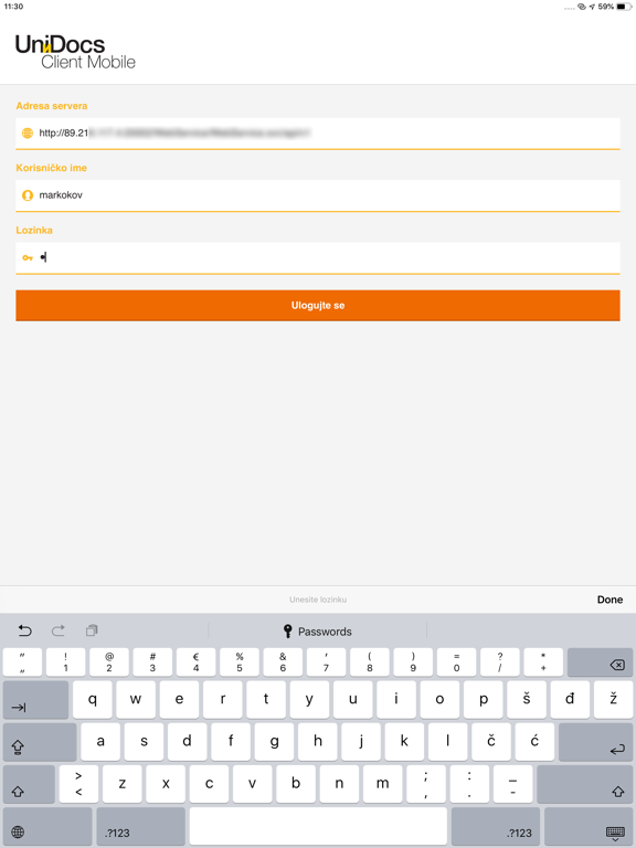 UniDocs Client iPad screenshot 1 - Business app