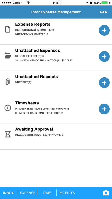 Infor Expense Management Screenshot