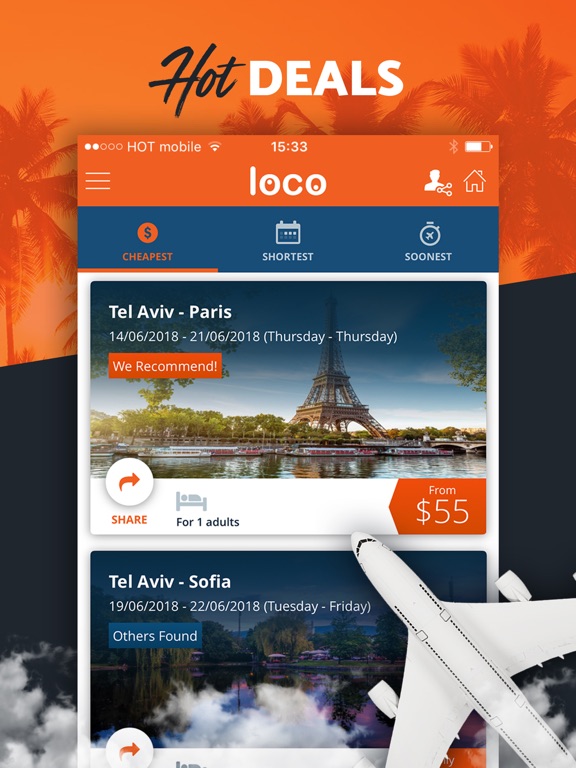 Screenshot #6 pour Loco - לוקו טיסות ומלונות חו״ל