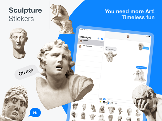 Sculpture Stickers iPad screenshot 1 - Stickers app