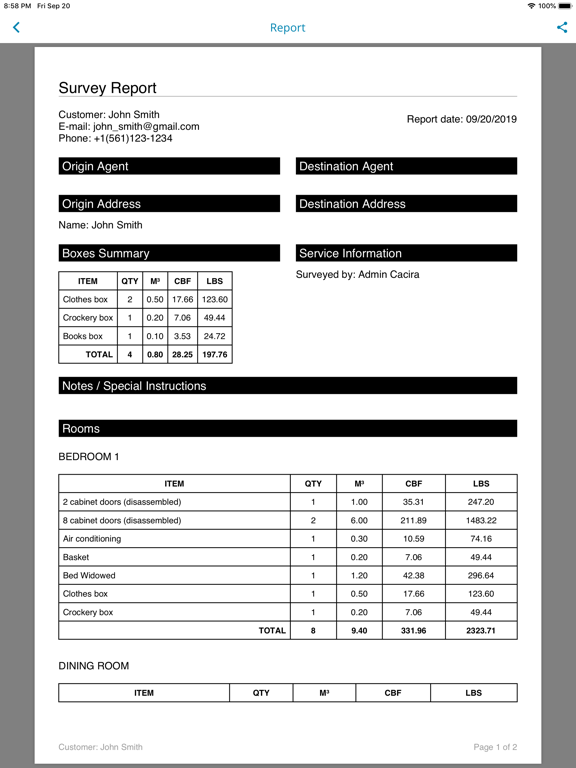 Moving Survey iPad screenshot 9 - Productivity app