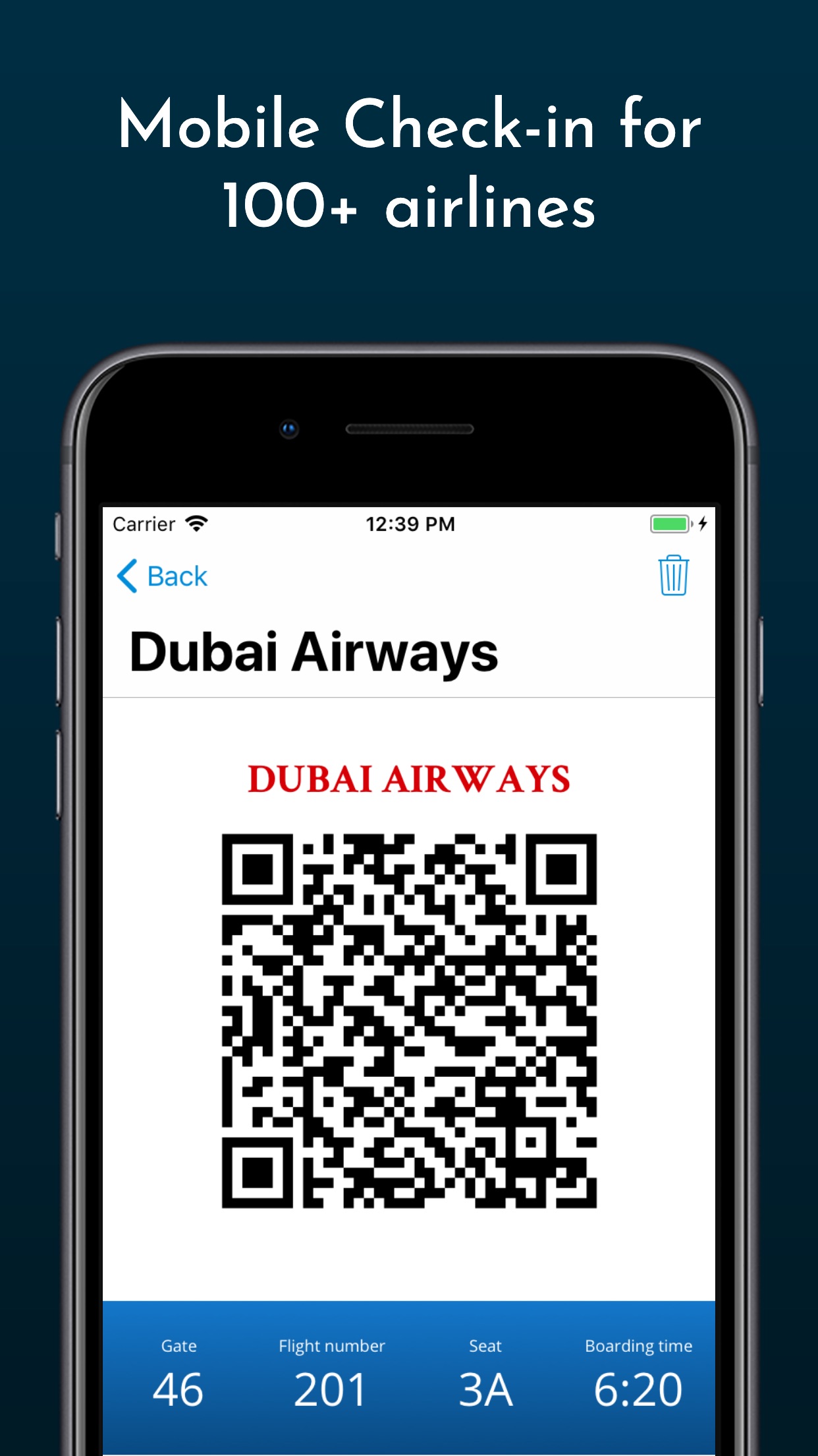 Screenshot 1 of Boarding Pass - Flight Checkin
