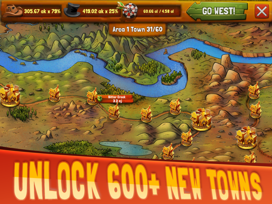 Wild West: Idle Tycoon Clicker iPad screenshot 6 - Games app