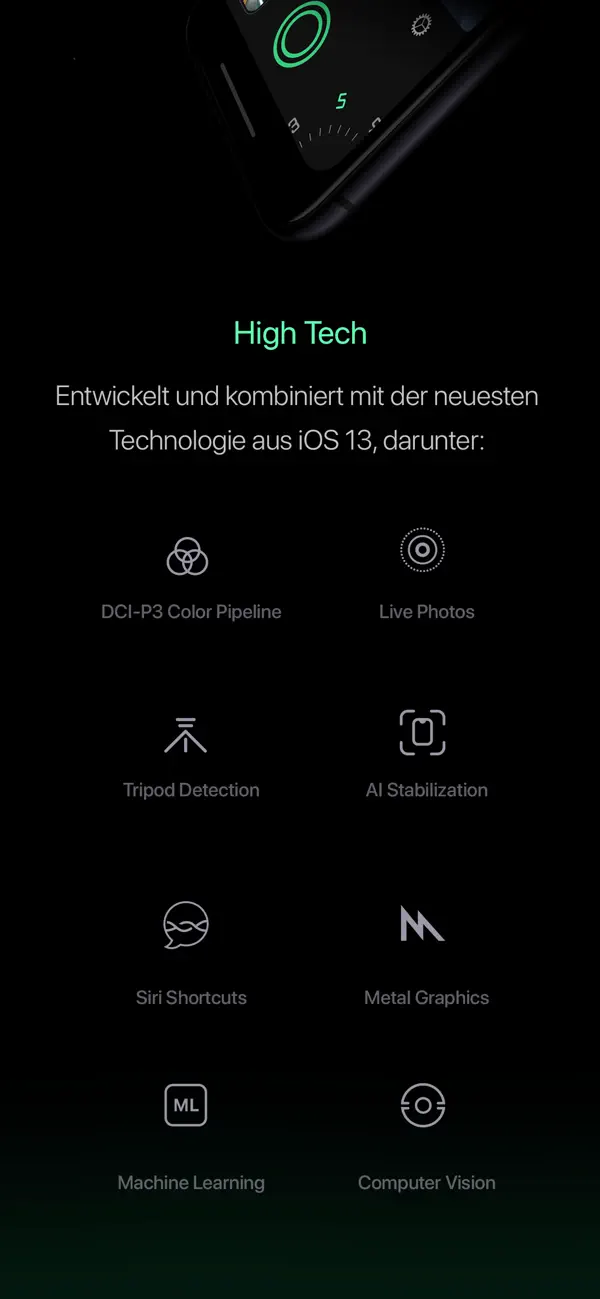 Spectre Camera iPhone App Screenshot 8 – Foto & Video