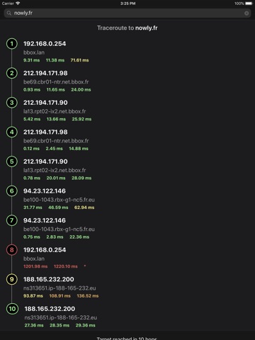 Traceroute - Ping IP Tool iPad screenshot