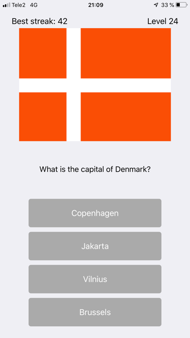 Capital City Quiz World Flags Screenshot