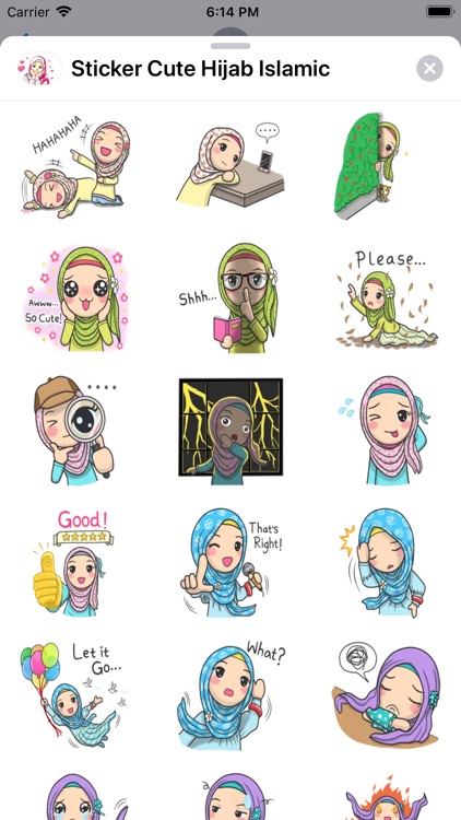 Sticker Cute Hijab Islamic screenshot-3