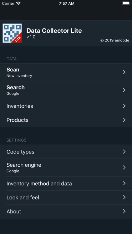 DataCollectorLite code scanner screenshot-0
