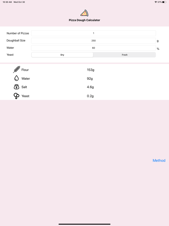 Screenshot #4 pour Pizza Dough Calculator