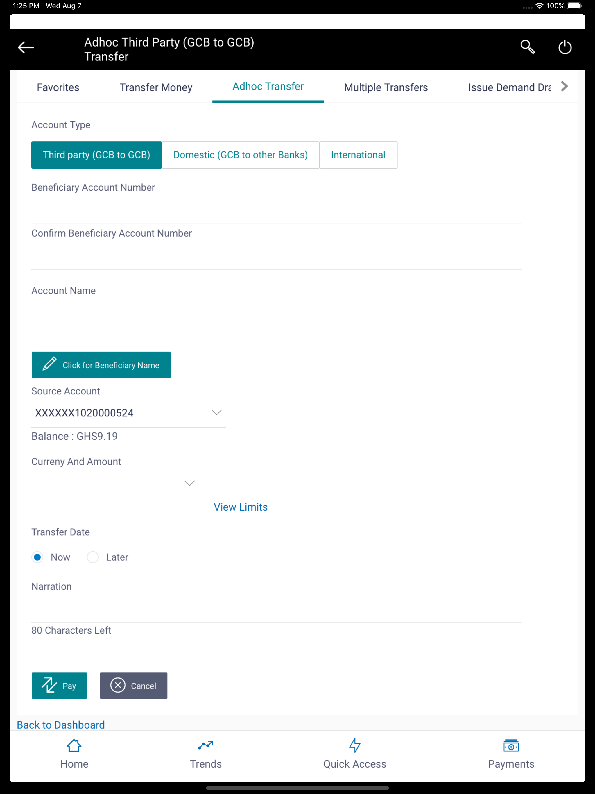 GCB Corporate Banking App screenshot 9