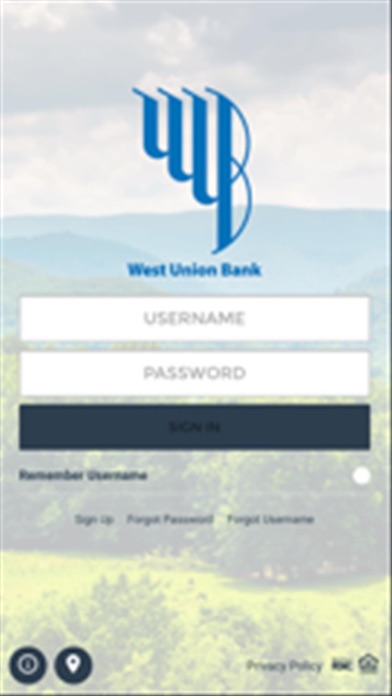 West Union Bank Mobile Screenshot