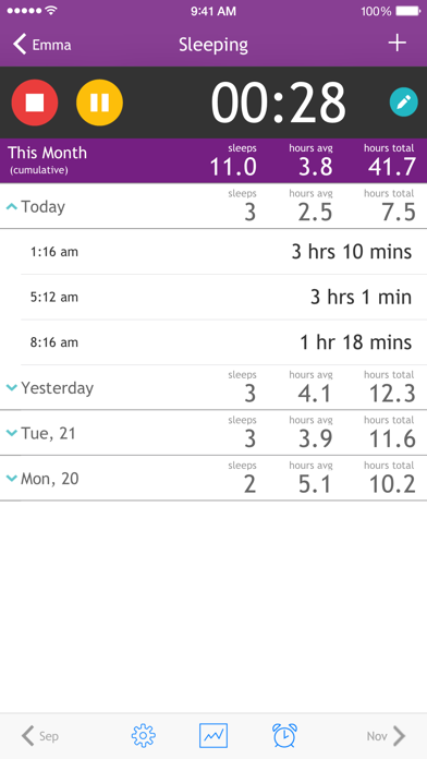 Baby Breastfeeding Tracker Screenshot