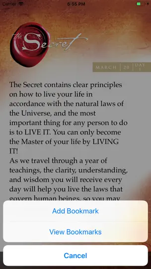 Скриншот The Secret Daily Teachings на iPhone 6