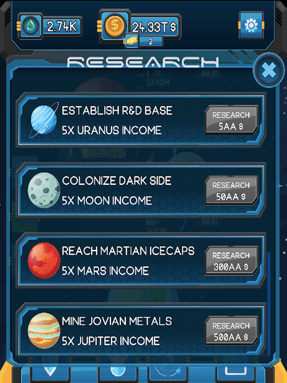 IdleX: Galaxy Wanderer iPad screenshot 2 - Games app
