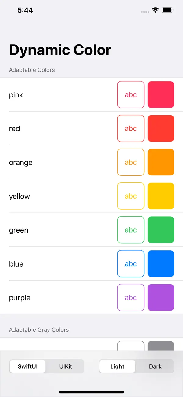 #1. Dynamic Color (iOS) Ved: Sean Ho