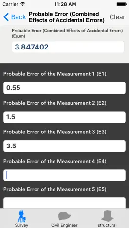 Game screenshot Engineering Survey Calculator apk