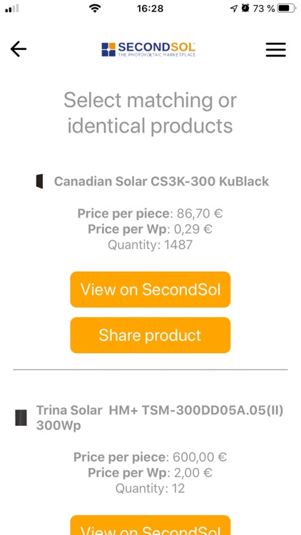 SecondSol PV Spare Parts screenshot-3