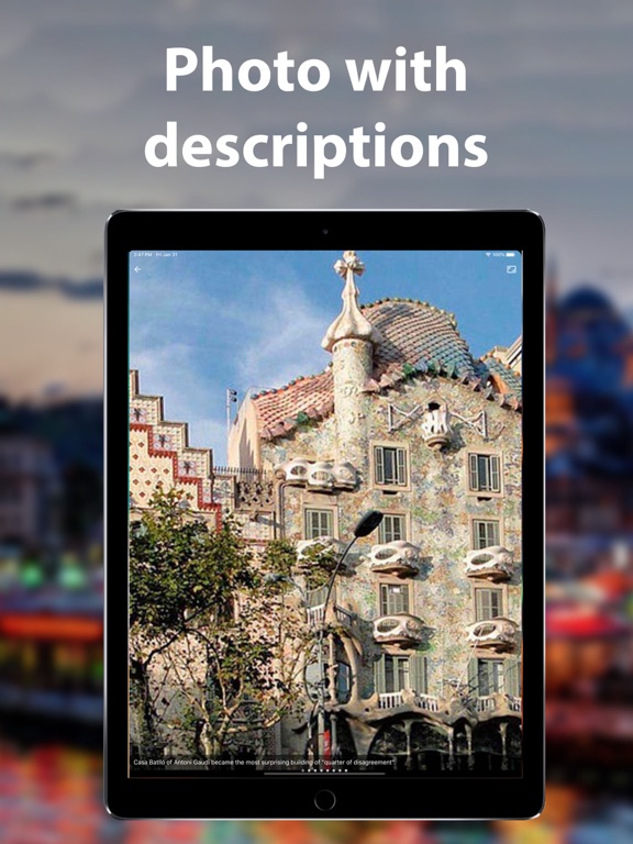 Barcelona travel map guide iPad screenshot