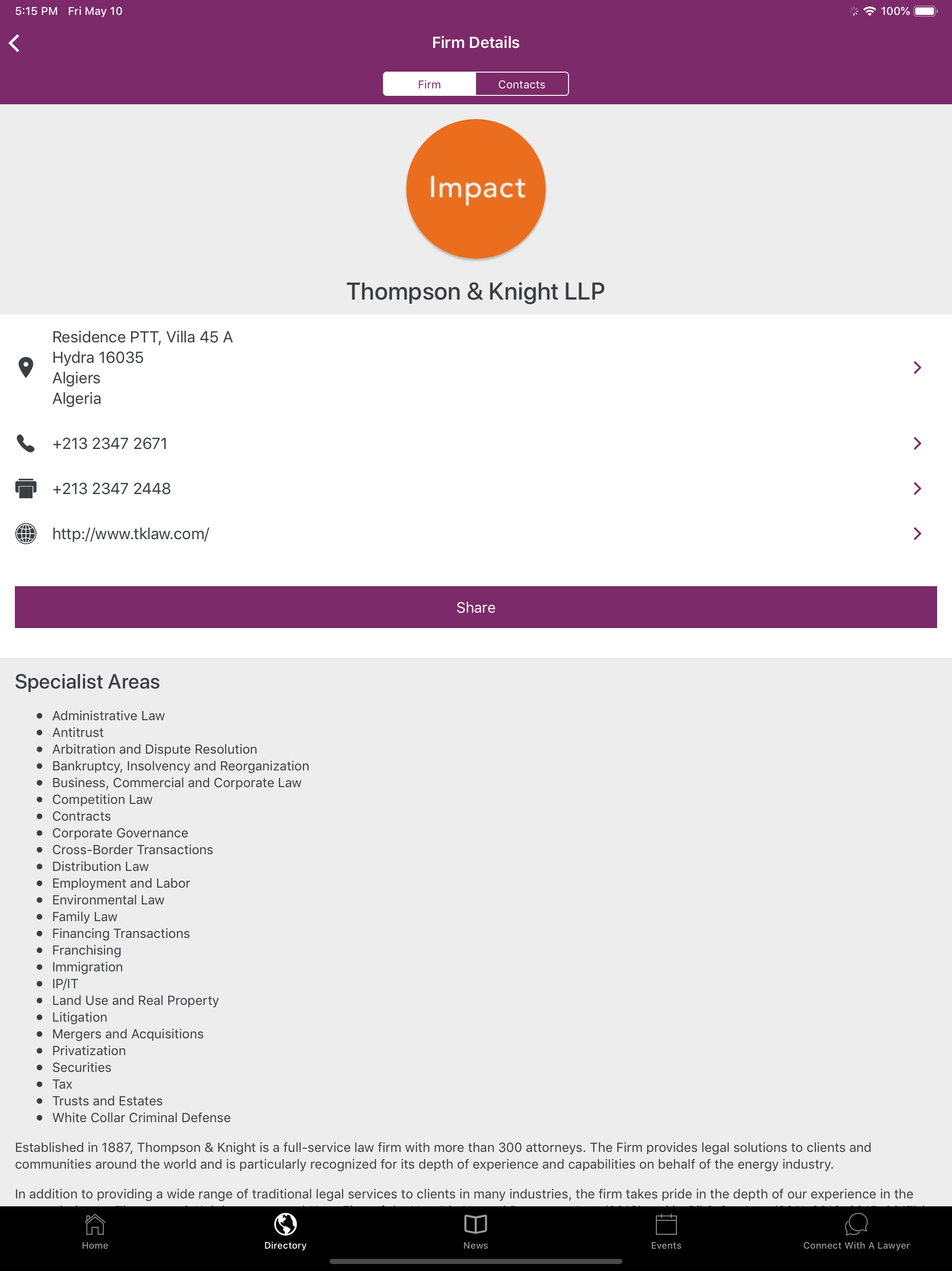 Interlaw Directory screenshot 3