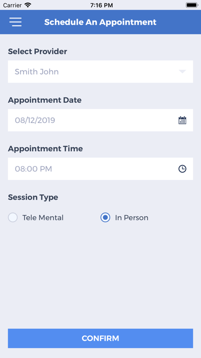 Denmaar Patient App Screenshot